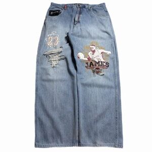 Vintage Y2K 2000s NBA UNK Jeans LeBron James Edition Embroidered Rare